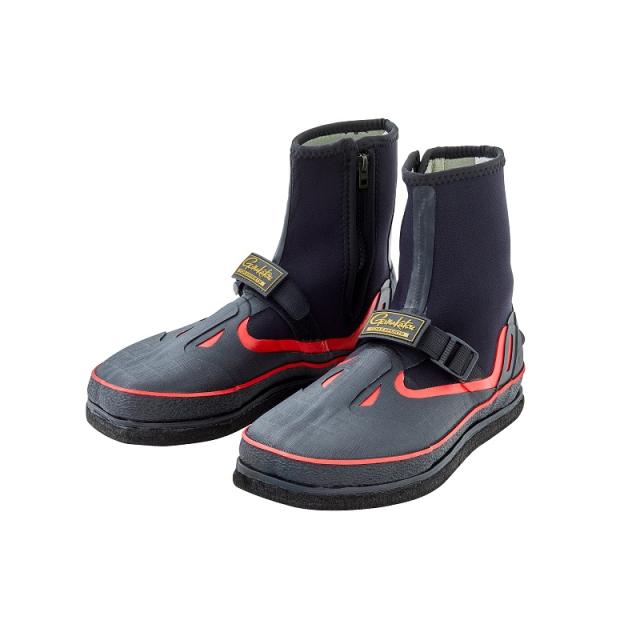 がまかつ GM908 鮎タビ(先割・レギュラー・フェルトスパイク) 4L ブラック　【釣具　釣り具】