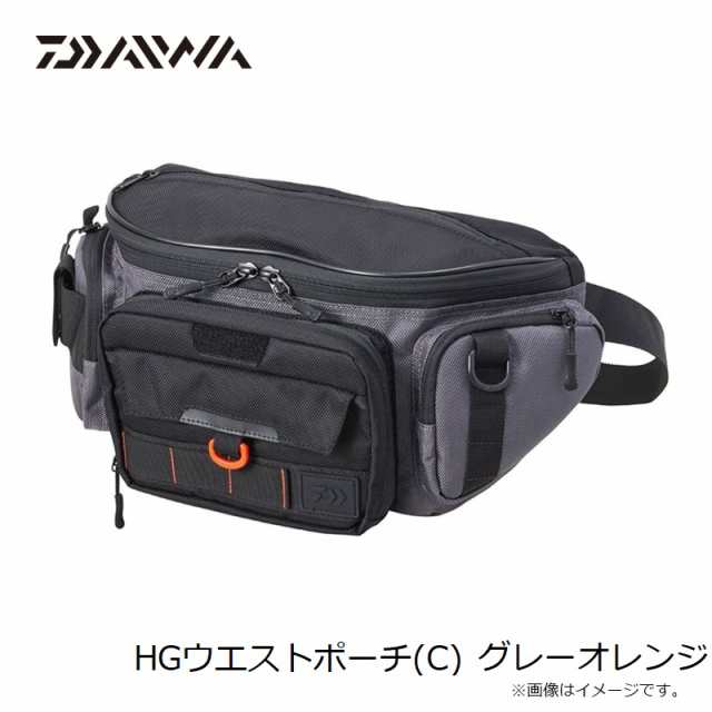 ダイワ HGウエストポーチ(C) グレーオレンジ 【釣具 釣り具】の
