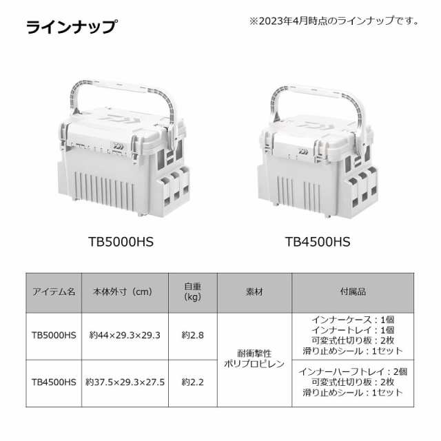 ダイワ タックルボックス TB5000HS シャインホワイト 【釣具 釣り具】の通販はau PAY マーケット 釣具のFTO フィッシングタックルオンライン  au PAY マーケット－通販サイト