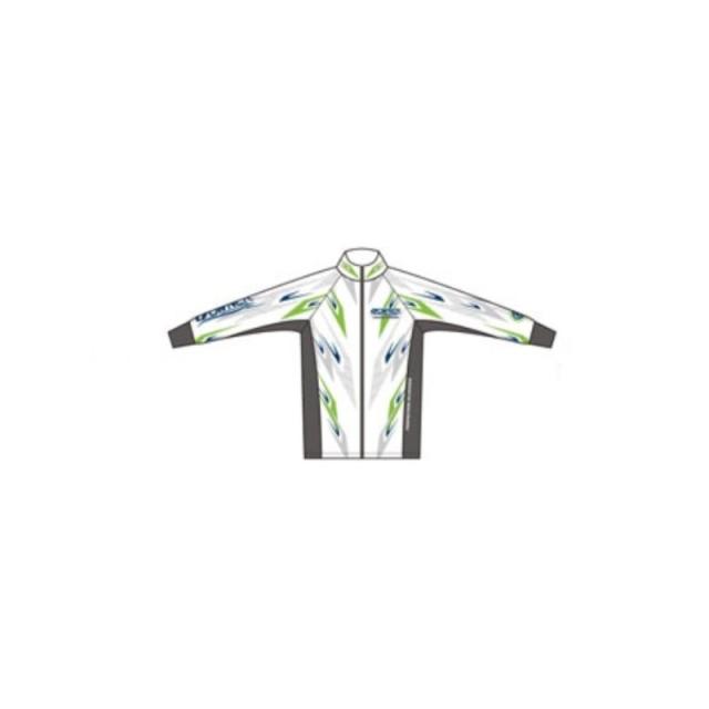 オーナー ストレッチフルジップシャツ2 4L ホワイト/ライム