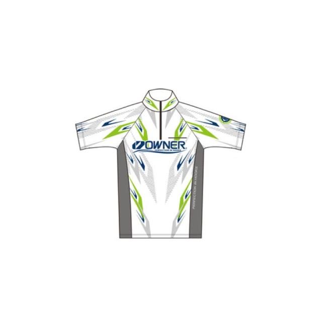 オーナー 半袖ストレッチシャツ 4L ホワイト/ライム