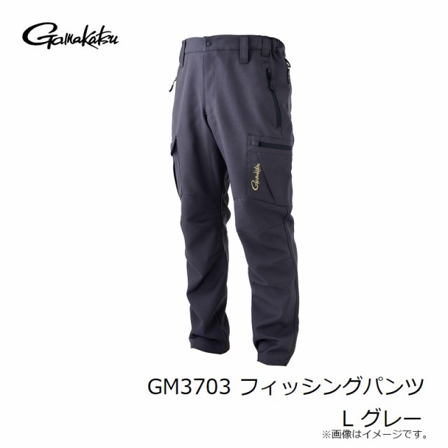 がまかつ GM3703 フィッシングパンツ L グレー　【釣具　釣り具】