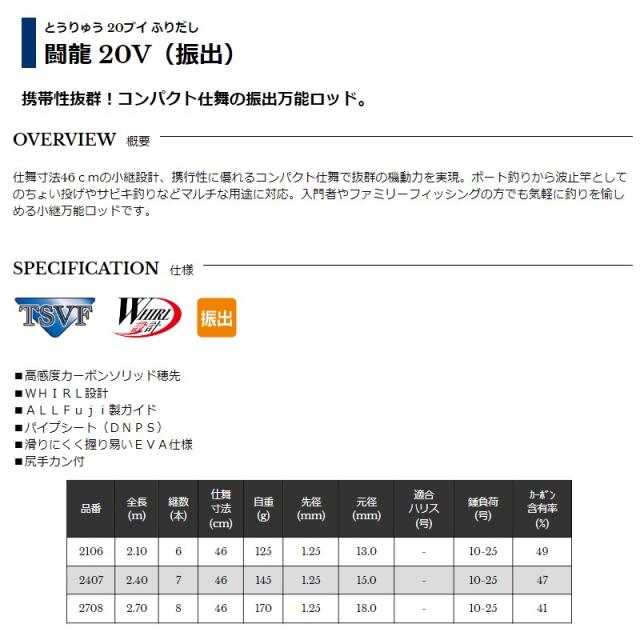 宇崎日新 闘龍 20V 2708 【釣具 釣り具】の通販はau PAY マーケット
