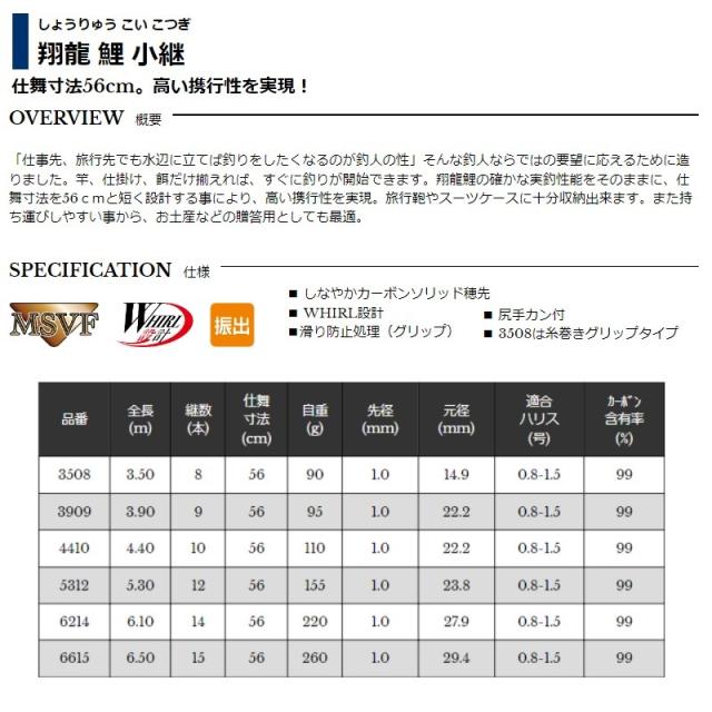 宇崎日新 翔龍 鯉 小継 620 【釣具 釣り具】の通販はau PAY マーケット