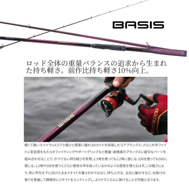 SHIMANO 22BASIS 1.7-530 磯竿 SHIMANO 22BASIS 1.7-530 磯竿 シマノ '22 ベイシス 1.7-530 [90
