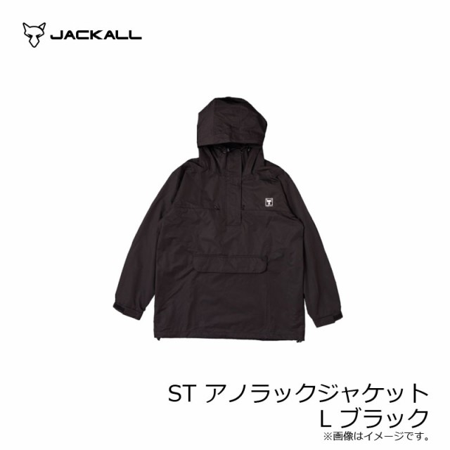 ジャッカル ST アノラックジャケット L ブラック　【釣具　釣り具】