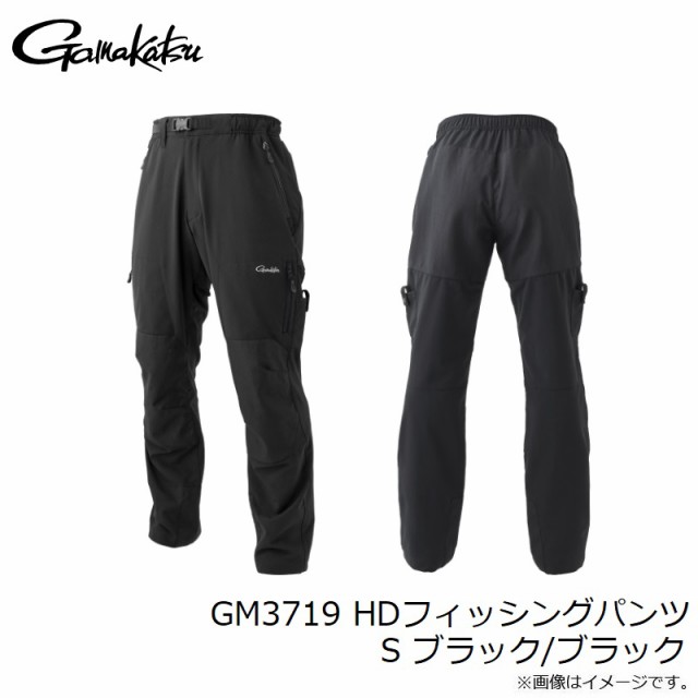 がまかつ GM3719 HDフィッシングパンツ S ブラック/ブラック　【釣具　釣り具】