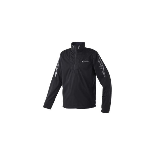 がまかつ GM3713 プルオーバージップシャツ 5L ブラック/チタン