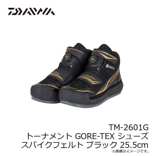 ダイワ ダイワ　TM-2601G トーナメント GORE-TEX シューズ スパイクフェルト ブラック 25.5cm【在庫限り特価】【秋冬物衣料大処分】　釣り
