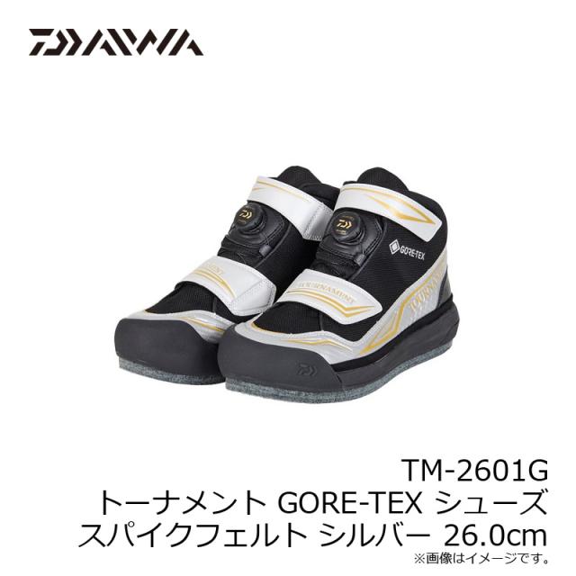 ダイワ ダイワ　TM-2601G トーナメント GORE-TEX シューズ スパイクフェルト シルバー 26.0cm【在庫限り特価】【秋冬物衣料大処分】　釣り