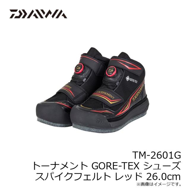 ダイワ ダイワ　TM-2601G トーナメント GORE-TEX シューズ スパイクフェルト レッド 26.0cm【在庫限り特価】【秋冬物衣料大処分】　釣り