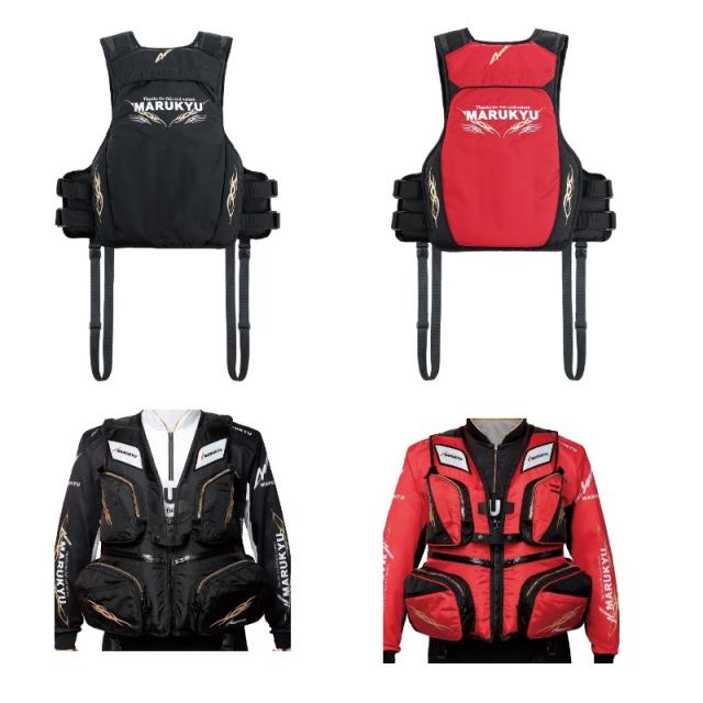 マルキュー PFD03 L2 ライフジャケット S-M レッド 【釣具 釣り具】