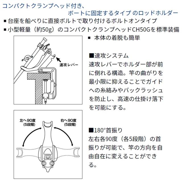 ダイワ パワーホルダー 速攻 BOAT-CH 【釣具 釣り具】 竿掛け・ロッド
