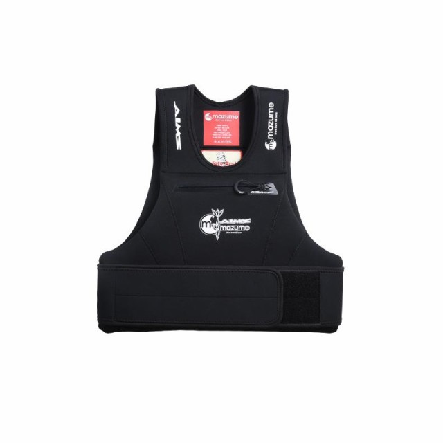 オレンジブルー MZLJ-326 mazume×AIMS Floating Support Vest 浮力55 ブラック　【釣具　釣り具】