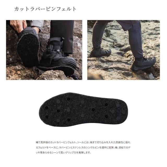 シマノ FS-020X ドライロックシューズ カットラバーピンフェルト 26.0cm チャコール