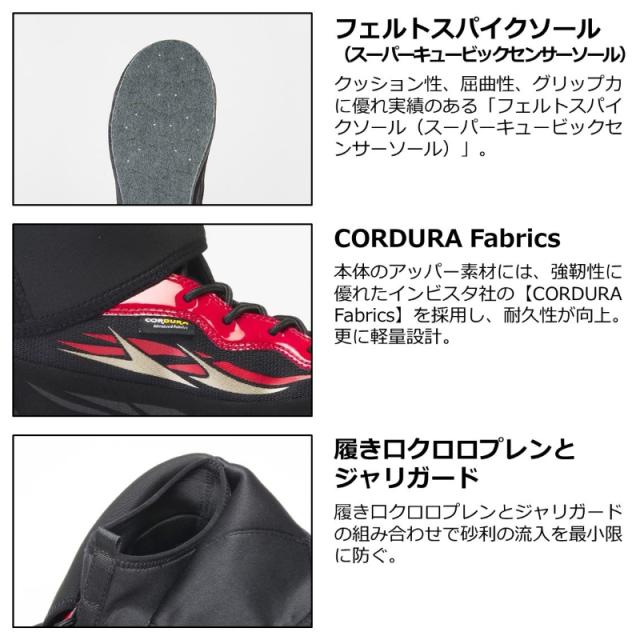 ダイワ F1SP-3500 F1スペシャルシューズ(先丸) レッド 28.0cm　【釣具　釣り具】