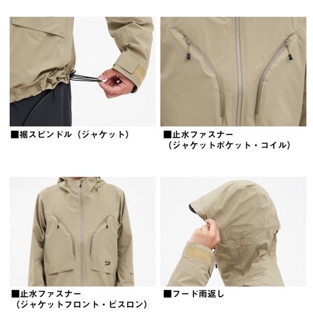 ダイワ DR-1624J ゴアテックスアクティブ ストリームレインジャケット アッシュグリーン M　【釣具　釣り具】