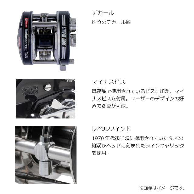 Ambassadeur 5500 CA ベイトリール AbuGarcia アブガルシア ベイトリール AMB.5500 Striper Black （右
