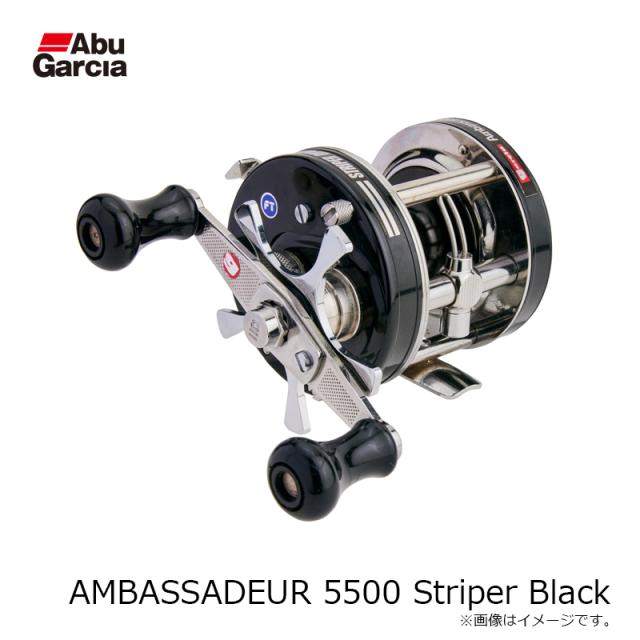 アブ AMBASSADEUR 5500 Striper Black / ベイト リール 右巻