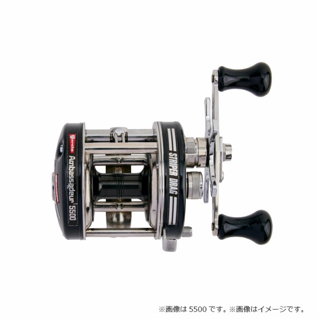 アブ AMBASSADEUR 4501 Striper Black / ベイト リール 左巻の
