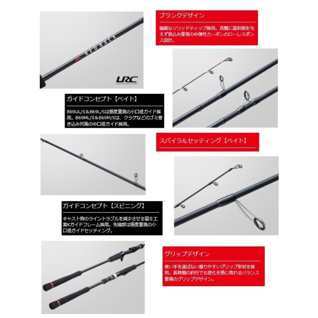 メジャークラフト レッドバック1G RB1-S662M / タイラバ スピニング