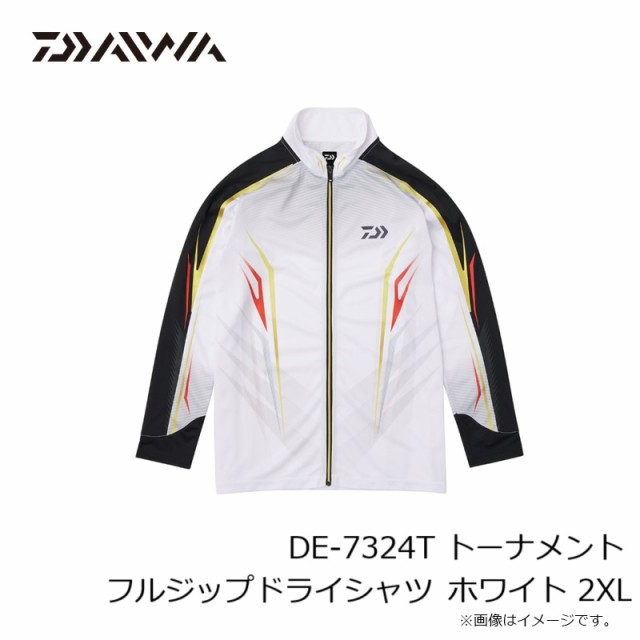 ダイワ DE-7324T トーナメント フルジップドライシャツ ホワイト 2XL