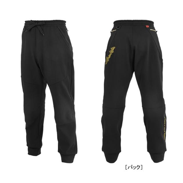 がまかつ GM3757 スウェットパンツ ブラック/ゴールド LL
