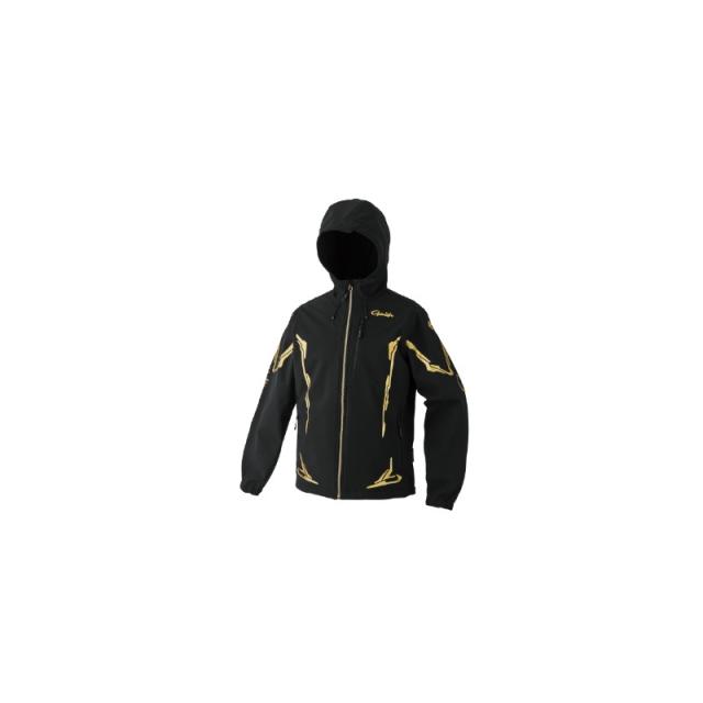 がまかつ GM3765 ソフトシェルフーディ ブラック/ゴールド 5L