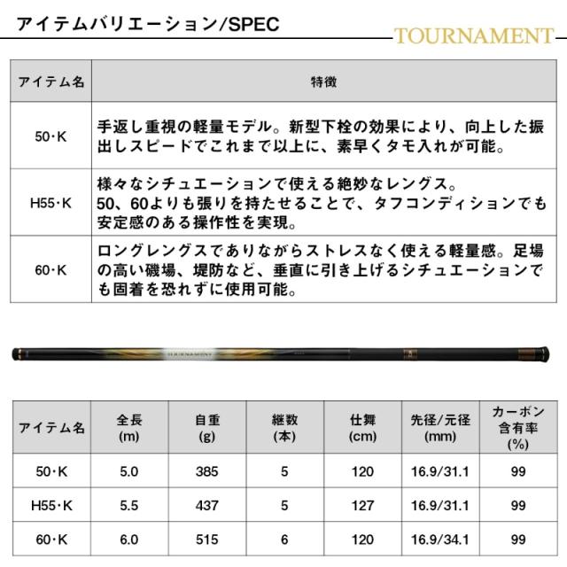 ダイワ 勝ち抜き戦磯 玉ノ柄 60・K / 磯 玉の柄