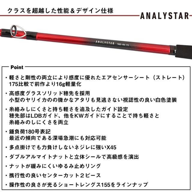 アナリスターヤリイカ１９５．Ｊ ダイワ アナリスターヤリイカ 195・J / 船 竿の通販はau PAY