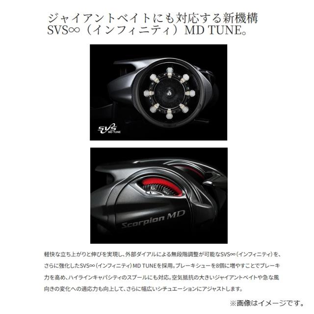 【極美品】シマノ 24スコーピオンMD301XGLHロングハンドルモデル シマノ 24スコーピオン MD301XGLH / ベイト リール ロングハンドル 左