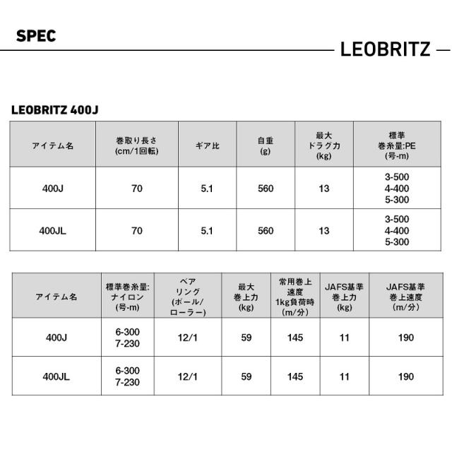 ダイワ レオブリッツ 400JL　/ 電動 リール 船釣り 左巻_5