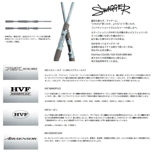 ダイワ スワッガー S64UL-2　/ バス スピニング ロッド 2ピース_1