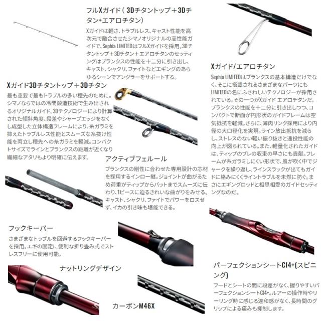 シマノ 25セフィアリミテッド S85ML+ / エギング ロッド【大型1