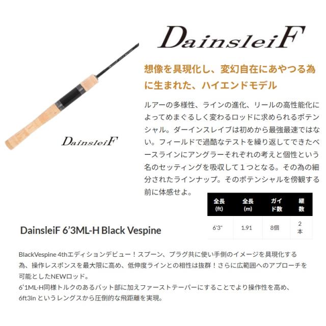 ヴァルケイン ダーインスレイヴ 6'3ML-H ブラックヴェスパイン