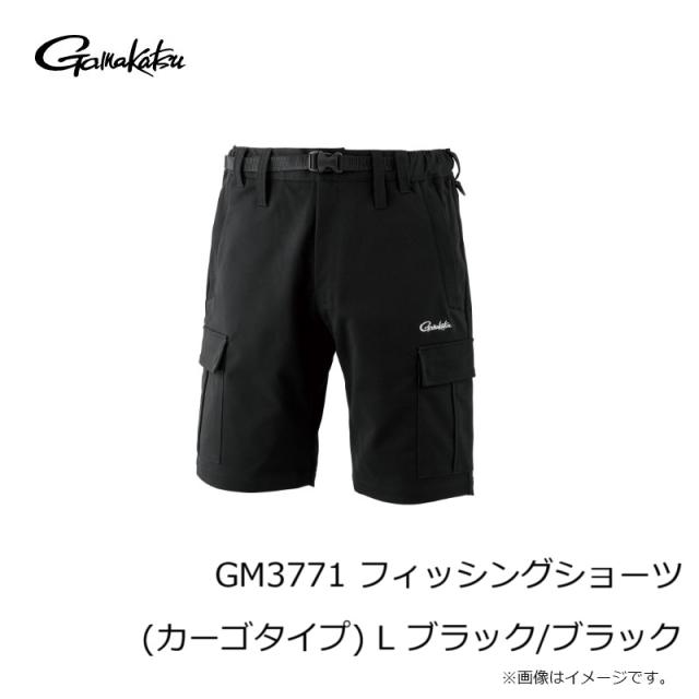 がまかつ GM3771 フィッシングショーツ (カーゴタイプ) L ブラック/ブラック_2