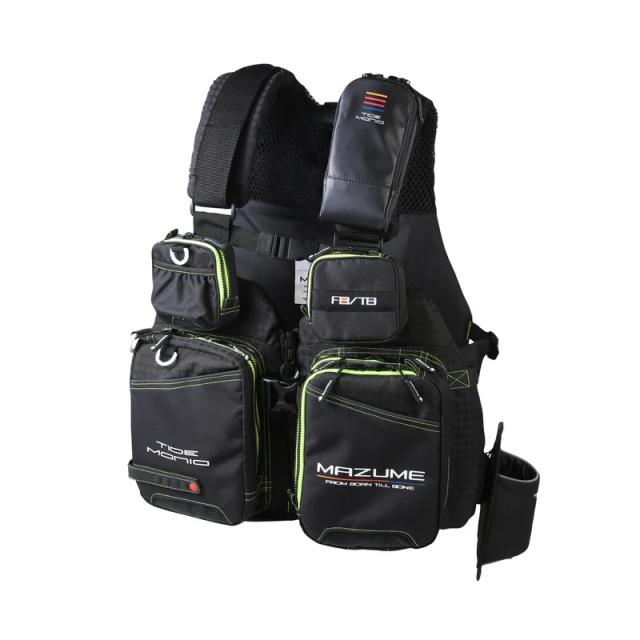 オレンジブルー MZLJ-831 mazume タイドマニアライフジャケット ブラック×ライム F