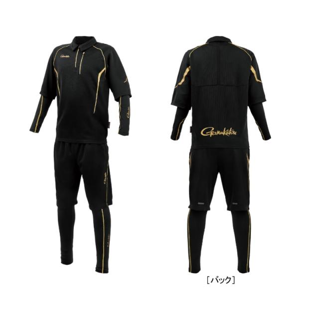 がまかつ GM3779 アクティブクールスーツ ブラック/ゴールド LL