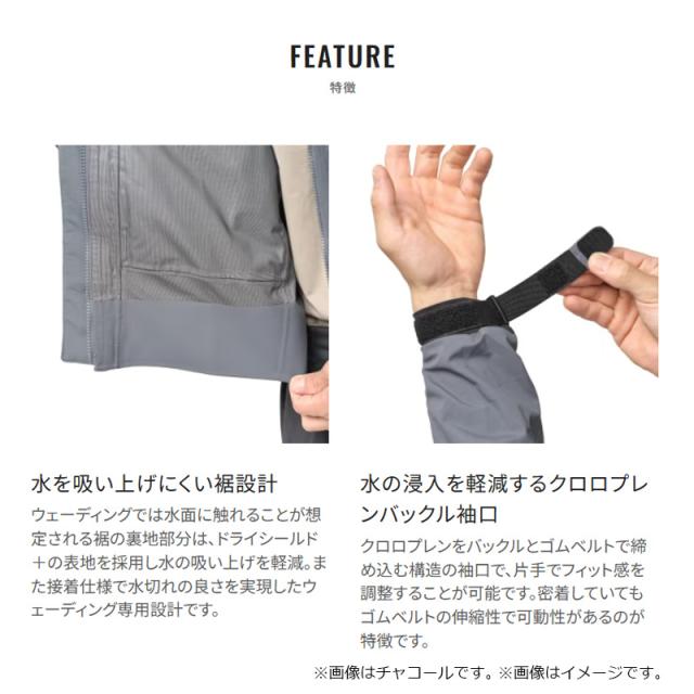 シマノ RA-065Y ウェーディング レインジャケット 03 M ダークカーキ