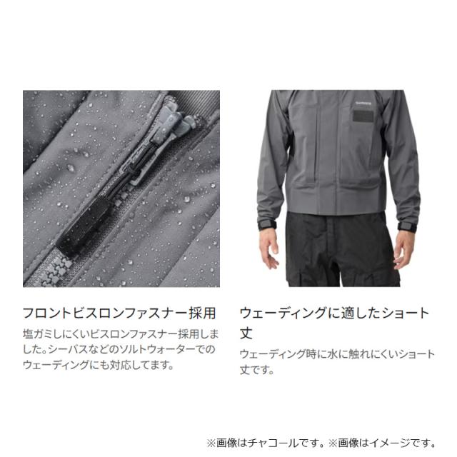 シマノ RA-065Y ウェーディング レインジャケット 03 M ダークカーキ