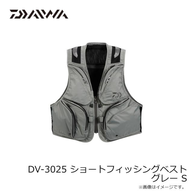 【新品未使用】ダイワ フロートショートベスト DV-3025F L グレー ダイワ☆DV-3025F フロートショートフィッシングベスト グレー L