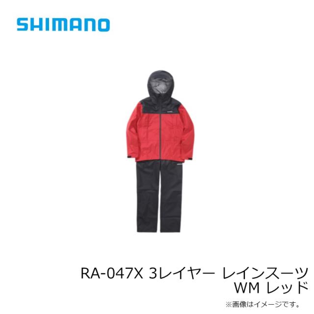 シマノ ウェア 3レイヤー レインスーツ オレンジ XL RA-047X シマノ RA