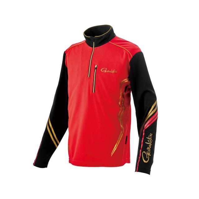 がまかつ GM3778 UDジップシャツ レッド 3L