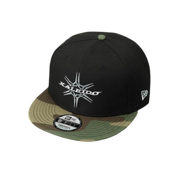 エバーグリーン カレイド×ニューエラ 9フィフティ ベーシック #ブラック/ウッドランドカモ