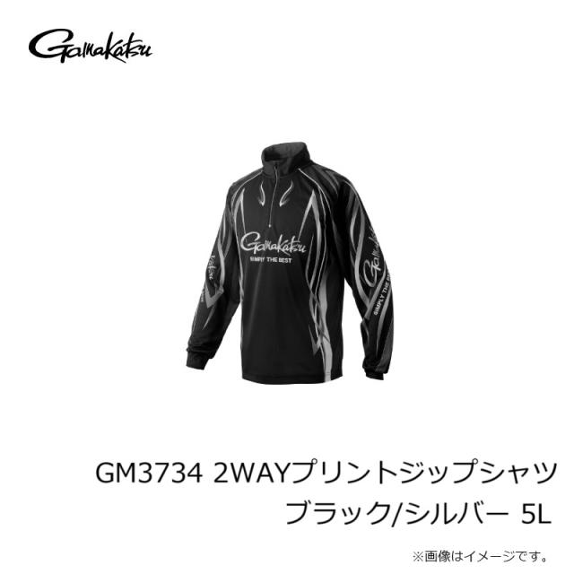 がまかつ　2WAYプリントジップシャツ(長袖) GM3734 ５L 2WAYプリントジップシャツ(長袖) GM3734 | がまかつ
