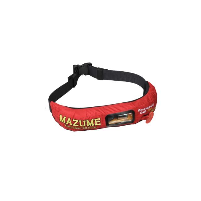 オレンジブルー MZLJ-841 mazume インフレータブルウエストII 浮力7.5 レッド(国土交通省認定)
