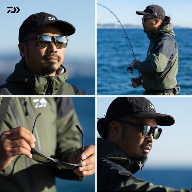 ダイワ 偏光グラス TLX 027 トゥルービュー シルバーブルーミラー 試着