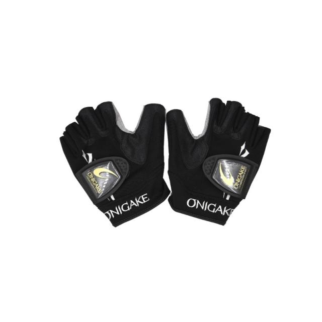 ハヤブサ YH113G 鬼掛 トーナメントグローブ 5本カット マグネット付 90 ブラック L