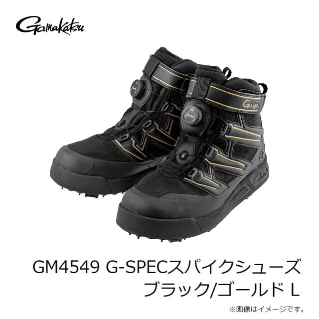 がまかつ GM4549 G-SPECスパイクシューズ ブラック/ゴールド L_3