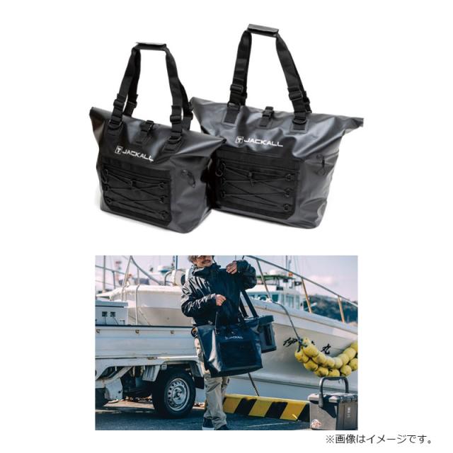 ジャッカル ウォータープルーフトートバッグ ブラック L